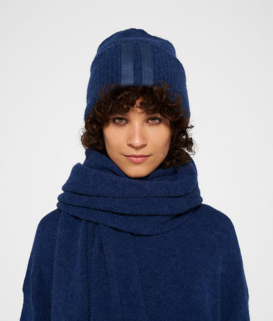 soft knit beanie | electric blue