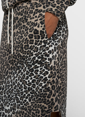 soft scuba skirt leopard | ecru