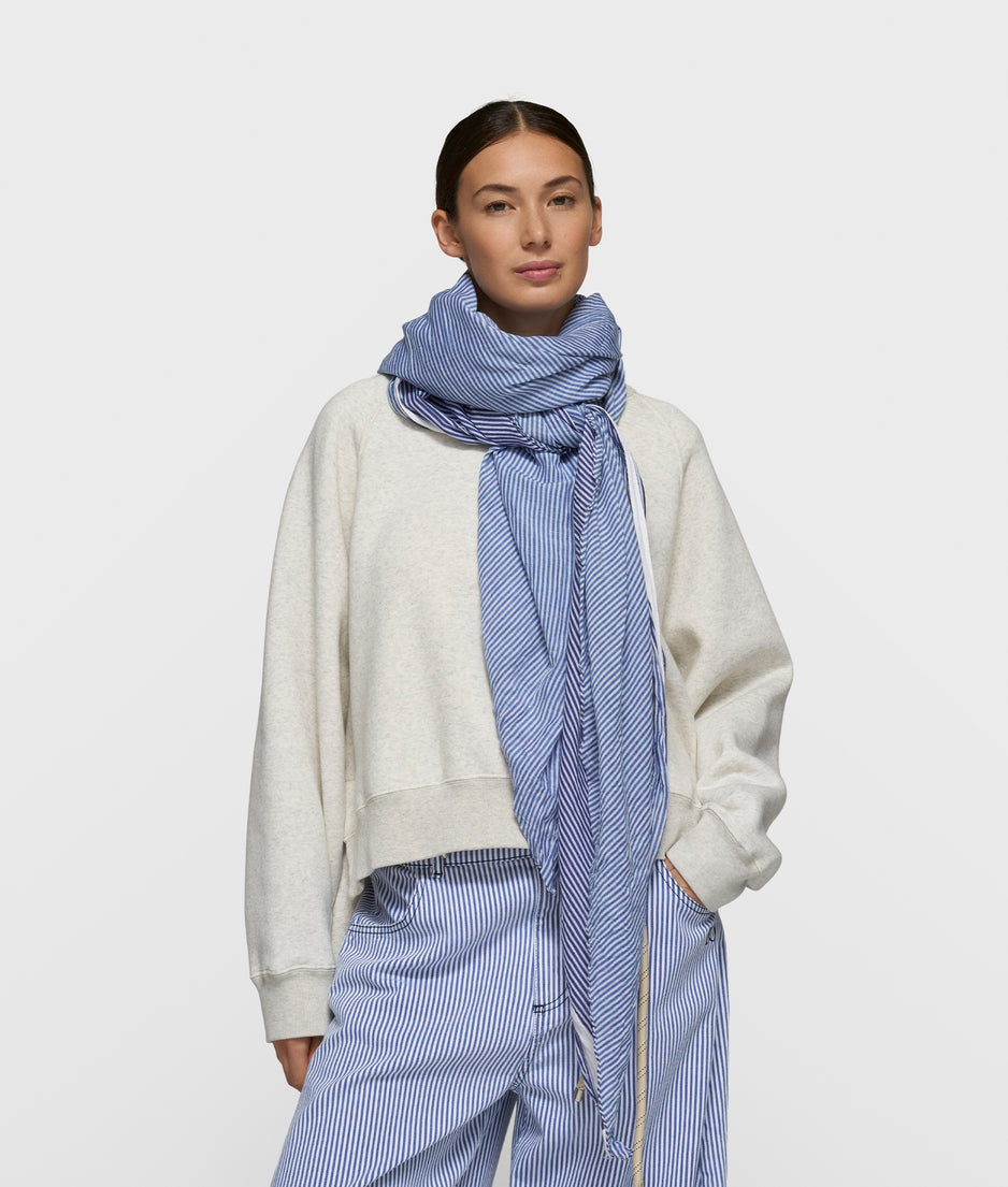 scarf stripes | white/blue