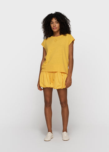 cotton linen tee | mango