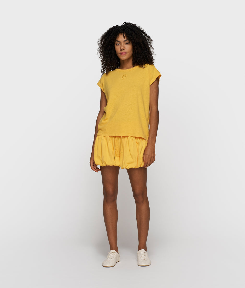 cotton linen tee | mango