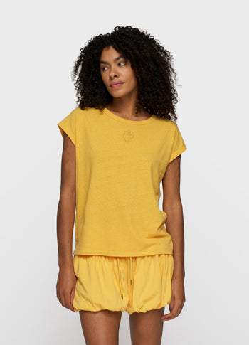 cotton linen tee | mango
