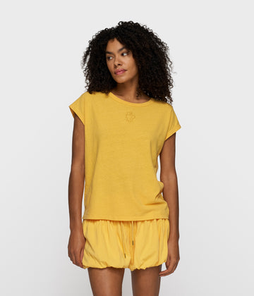 cotton linen tee | mango