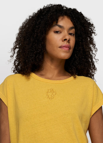 cotton linen tee | mango