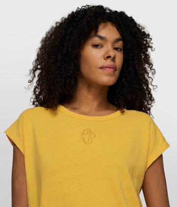 cotton linen tee | mango