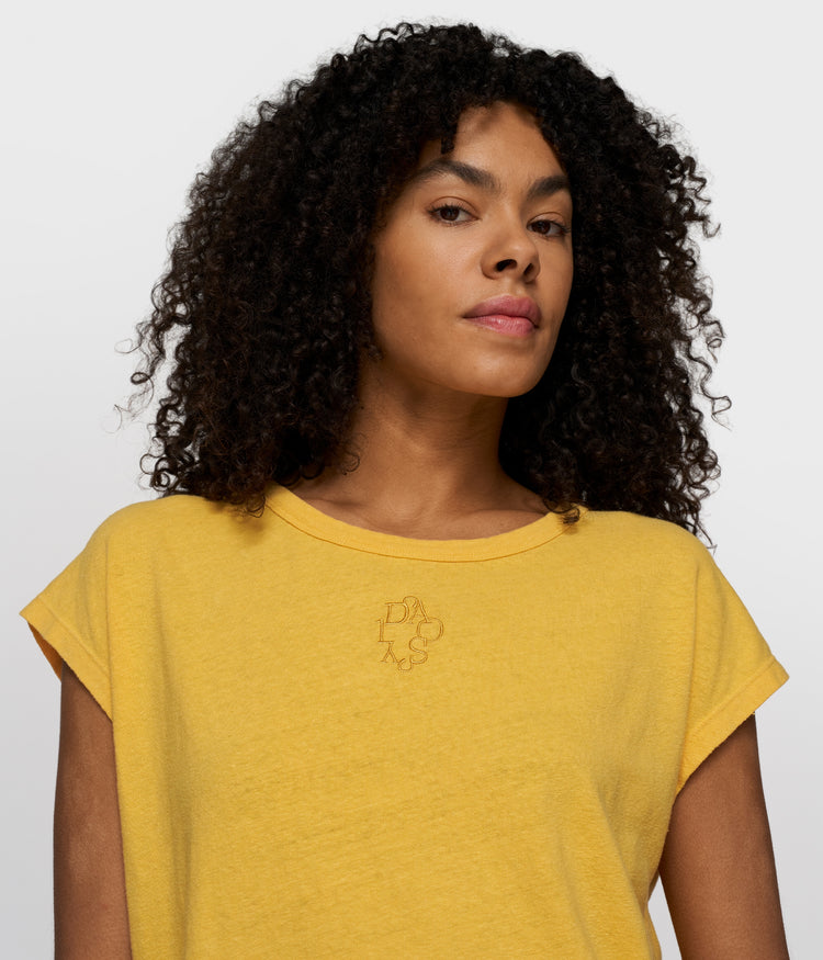 cotton linen tee | mango