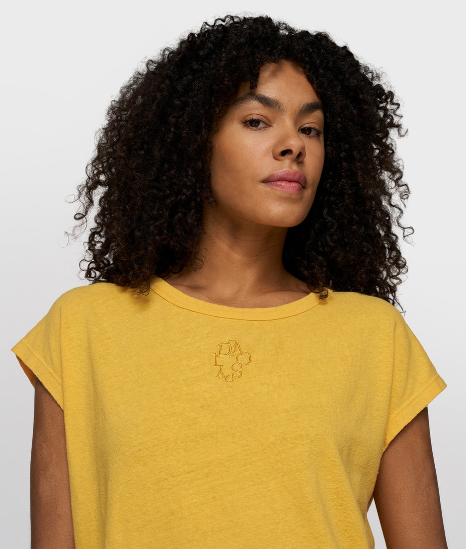 cotton linen tee | mango