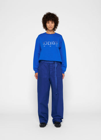 logo sweater | electric blue