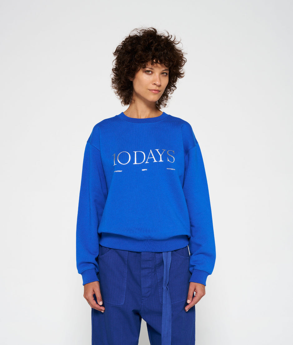 logo sweater | electric blue