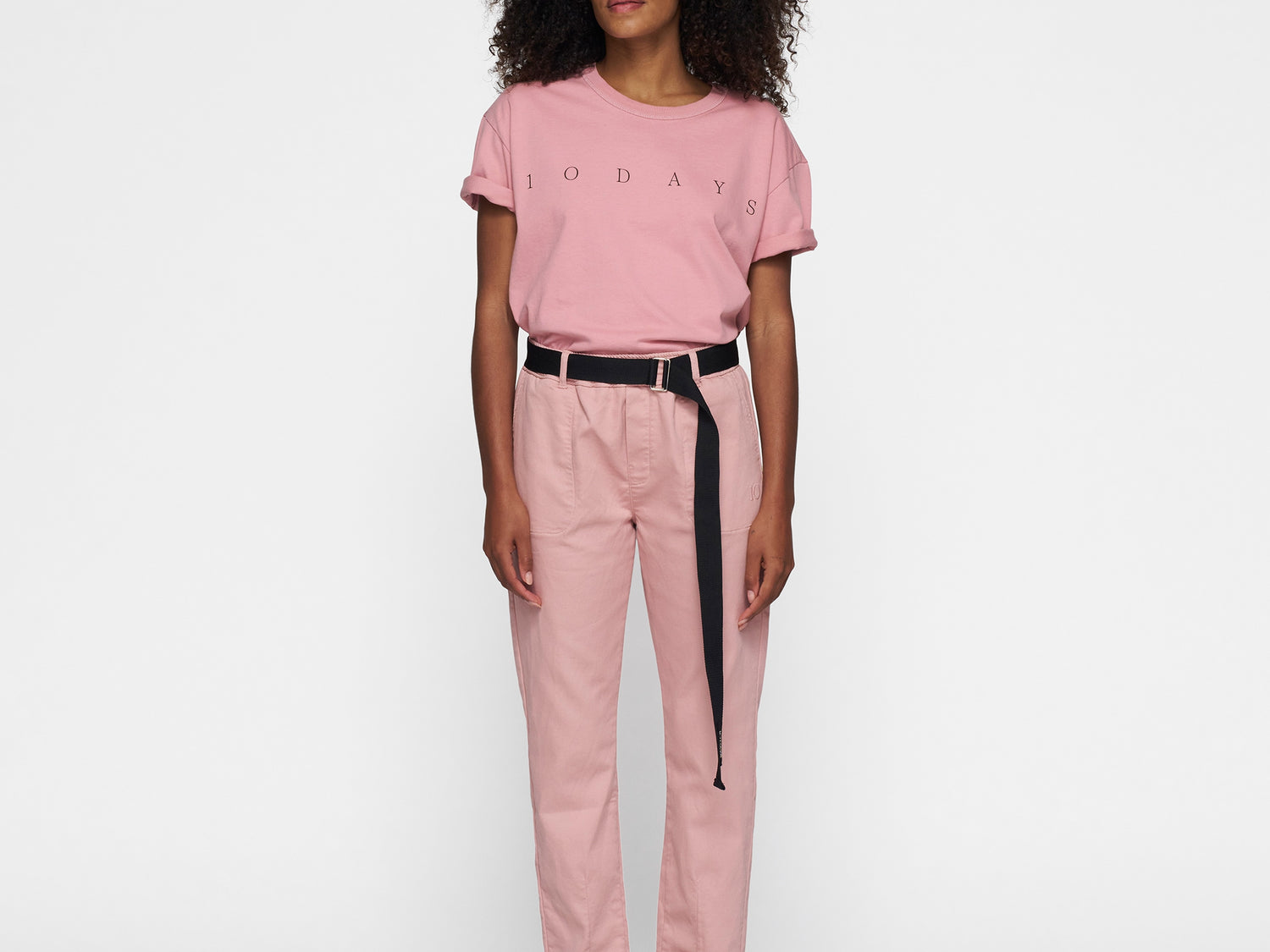 belted pants jog | raspberry