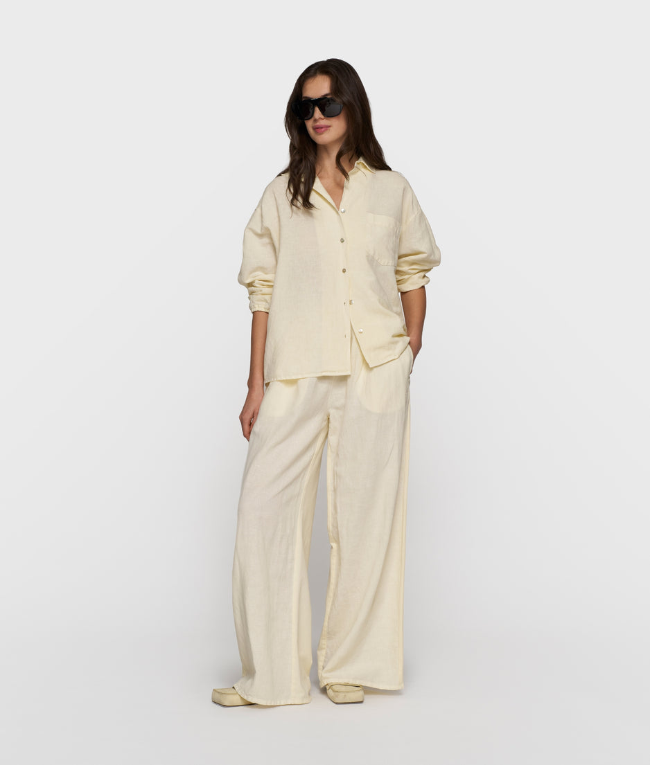 linen shirt | soft vanilla