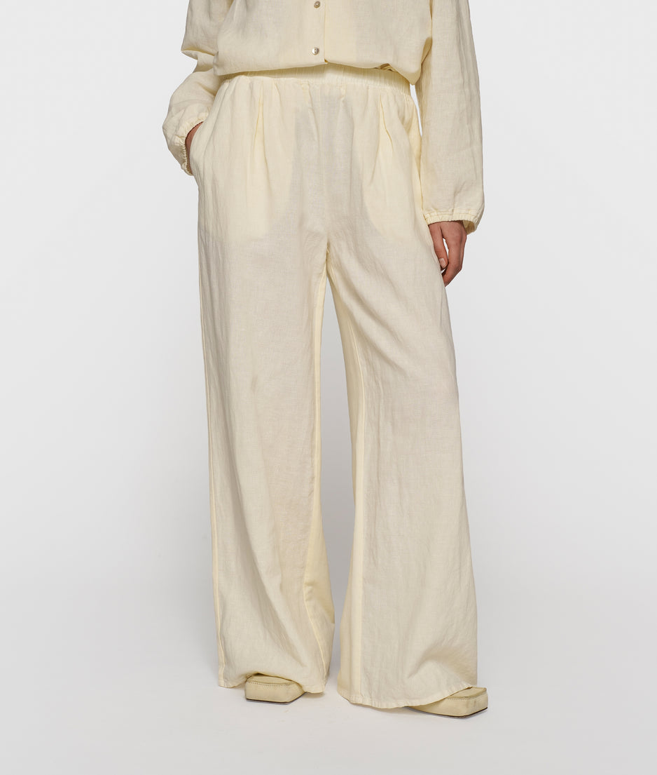 flowy pants linen | soft vanilla