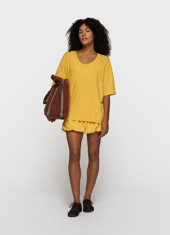 deep tee cotton linen | mango