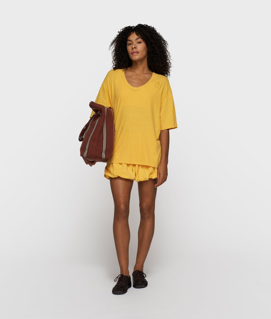 deep tee cotton linen | mango