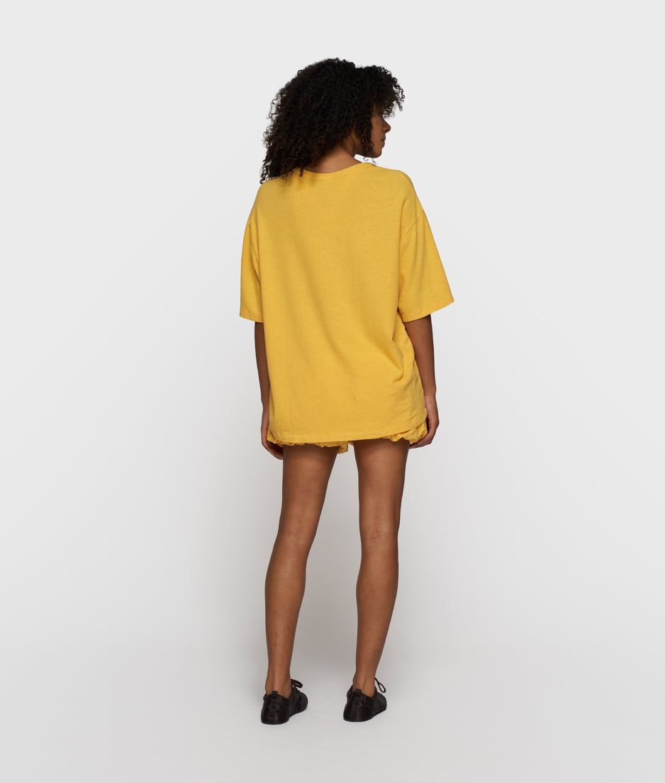 deep tee cotton linen | mango