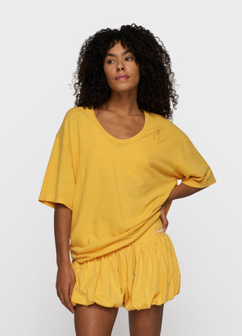 deep tee cotton linen | mango