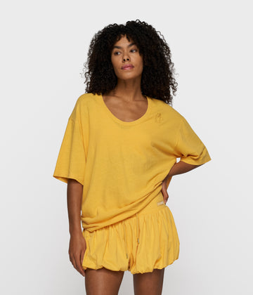 deep tee cotton linen | mango