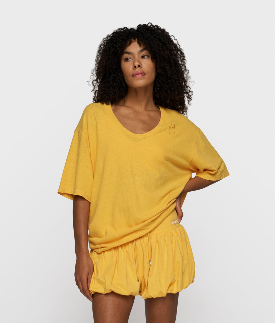 deep tee cotton linen | mango