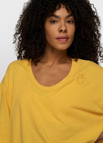 deep tee cotton linen | mango