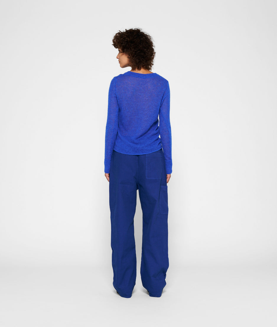 tee thin knit | electric blue