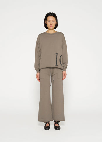 flared jogger | sage