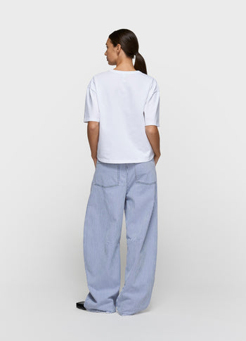 western pants stripes | white/blue