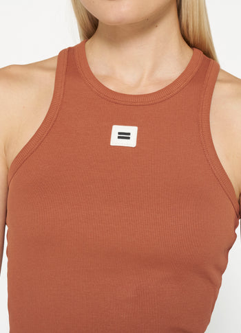 tank top rib | saddle brown