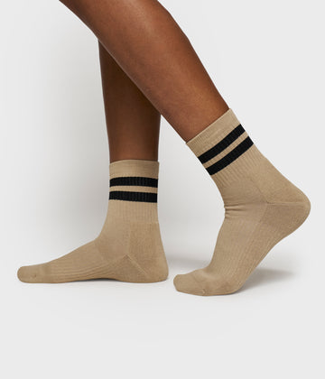 socks 2 stripes | earth