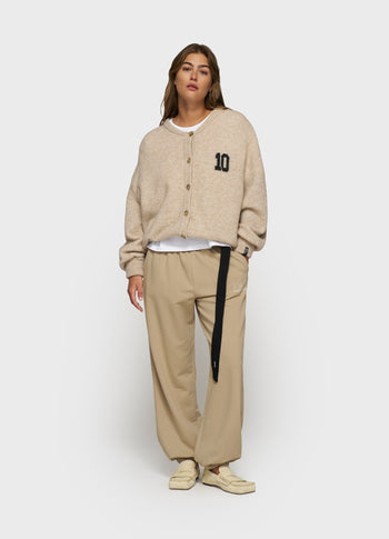 soft baseball knit cardigan | earth
