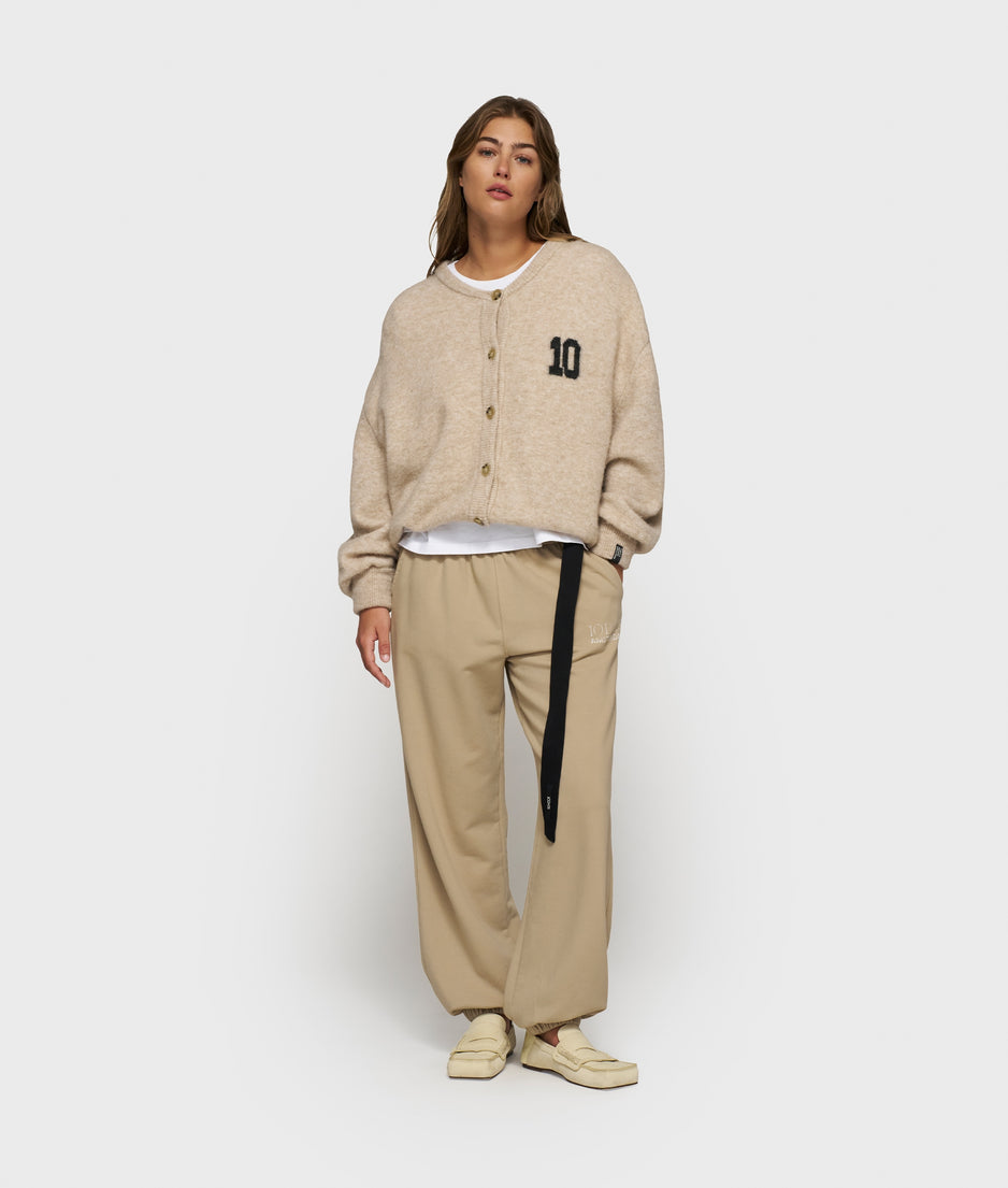 soft baseball knit cardigan | earth