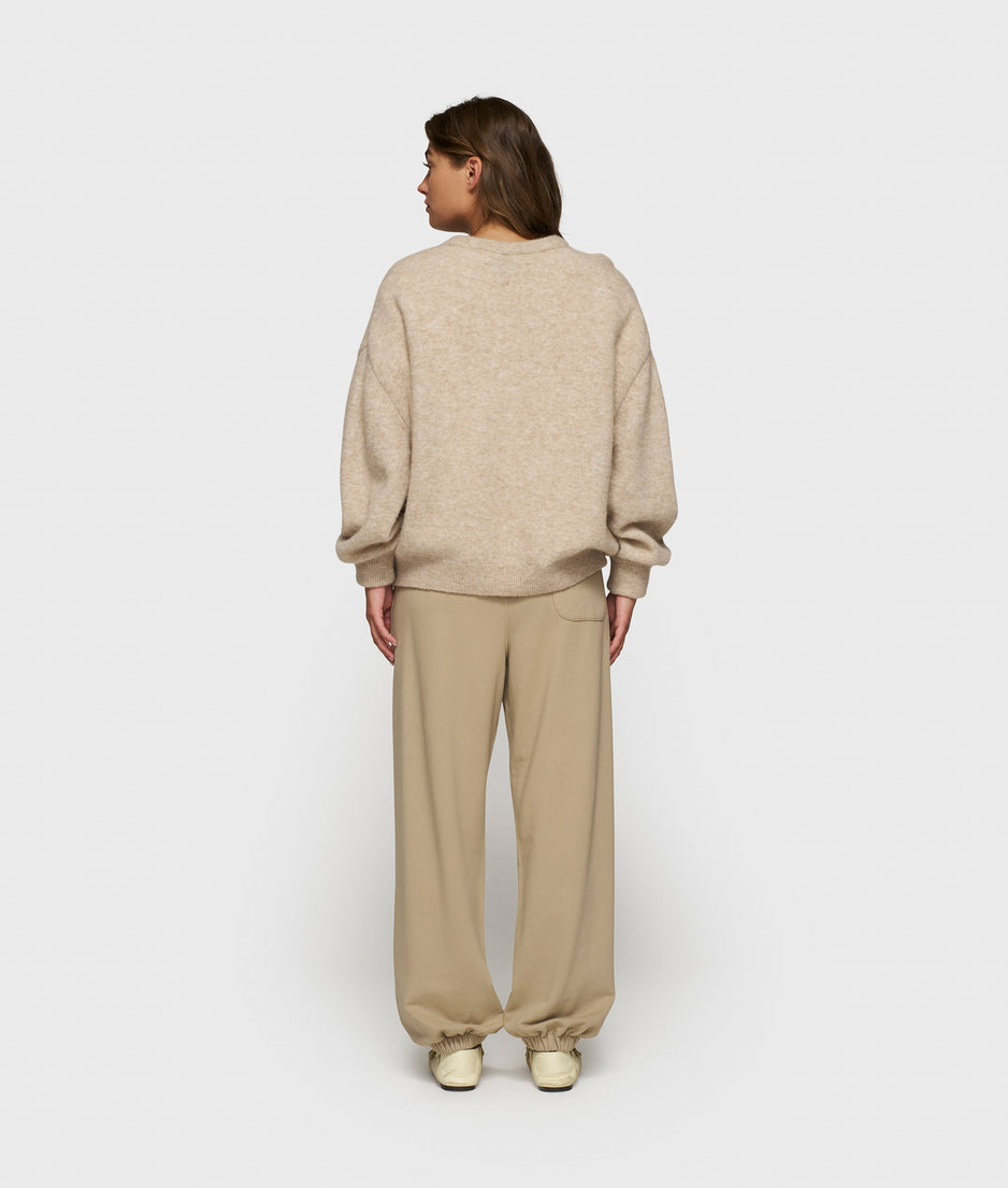 soft baseball knit cardigan | earth