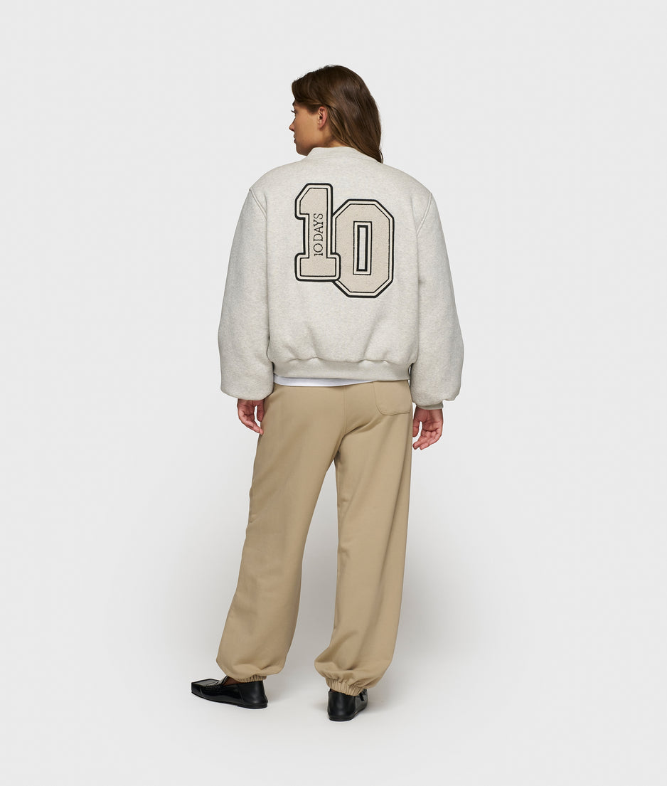baseball bomber jacket 10 | white grey melee