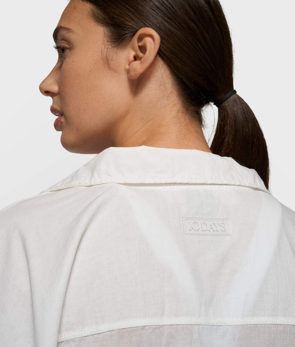 oversized blouse jacket | ecru