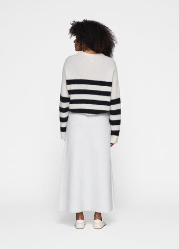 knit sweater stripes | ecru