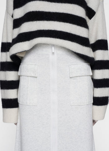 knit sweater stripes | ecru
