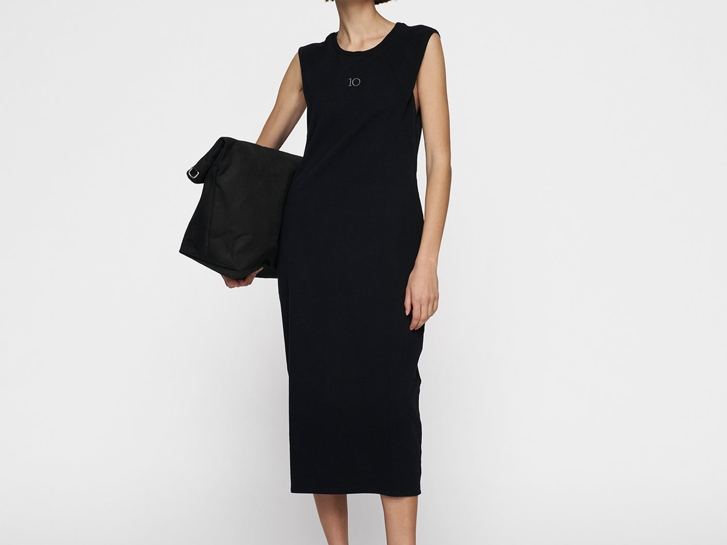 easy sleeveless dress | black