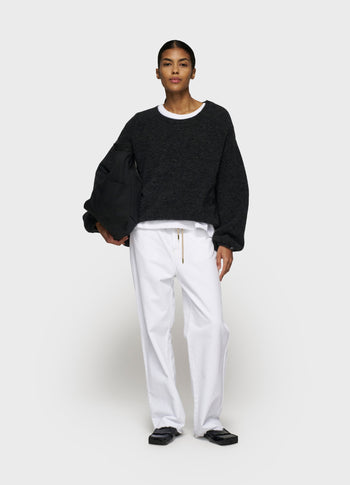soft round neck sweater knit | antra melee