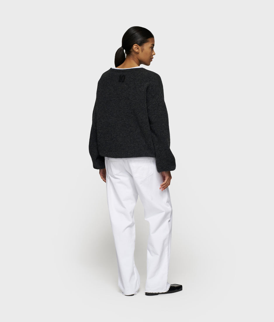 soft round neck sweater knit | antra melee