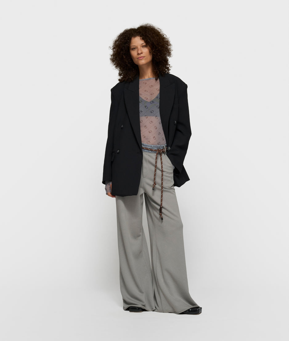 mesh long sleeve monogram | light graphite