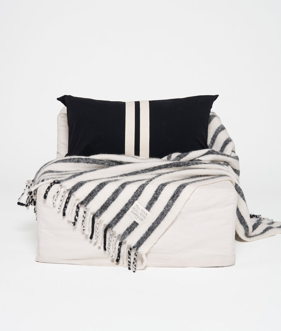 blanket stripes | ecru/black