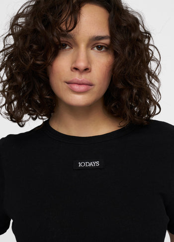 petite tee linen | black