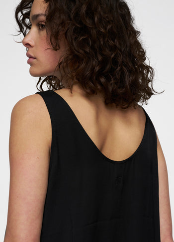shiny tank top | black