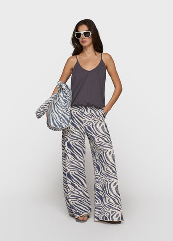 top gathered neck | steel blue