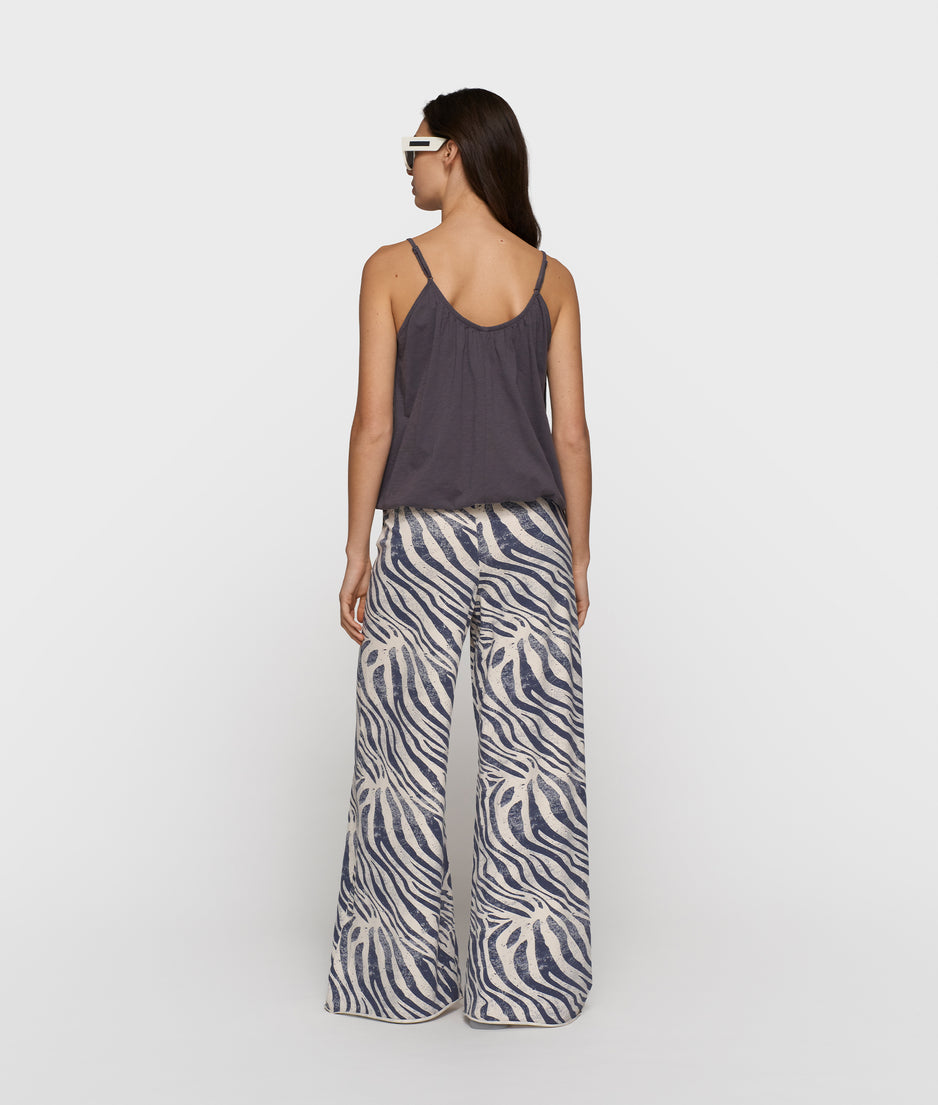 top gathered neck | steel blue