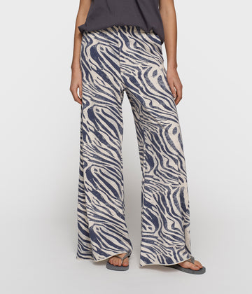 wide jogger zebra | light vanilla