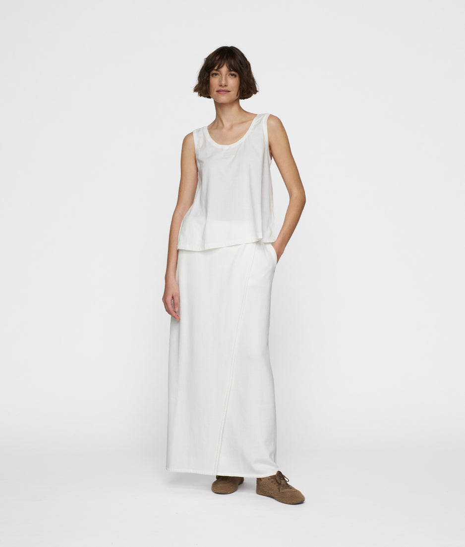 wrap skirt | ecru