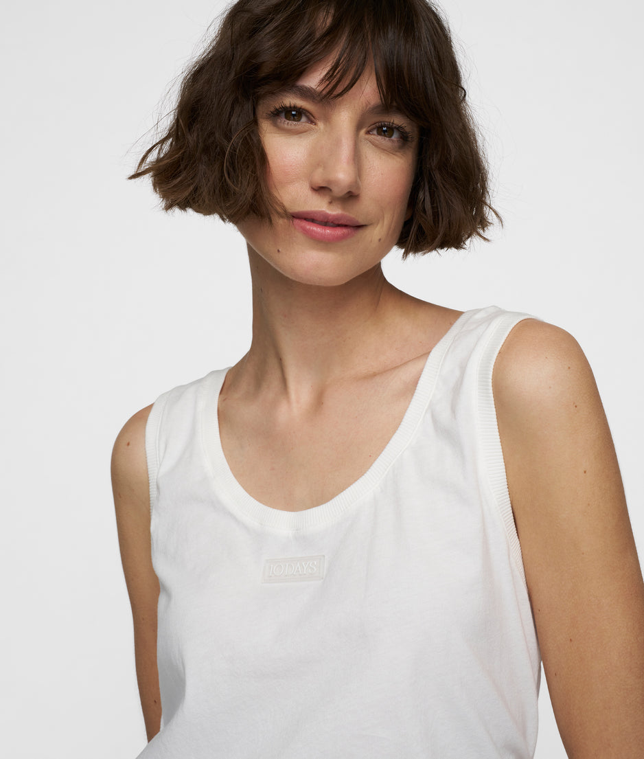 tank top jersey | ecru