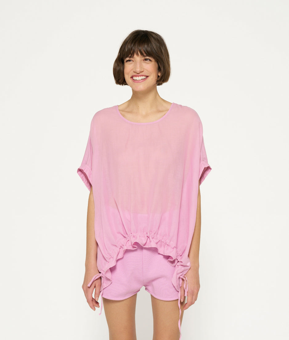 shortsleeve blouse | violet