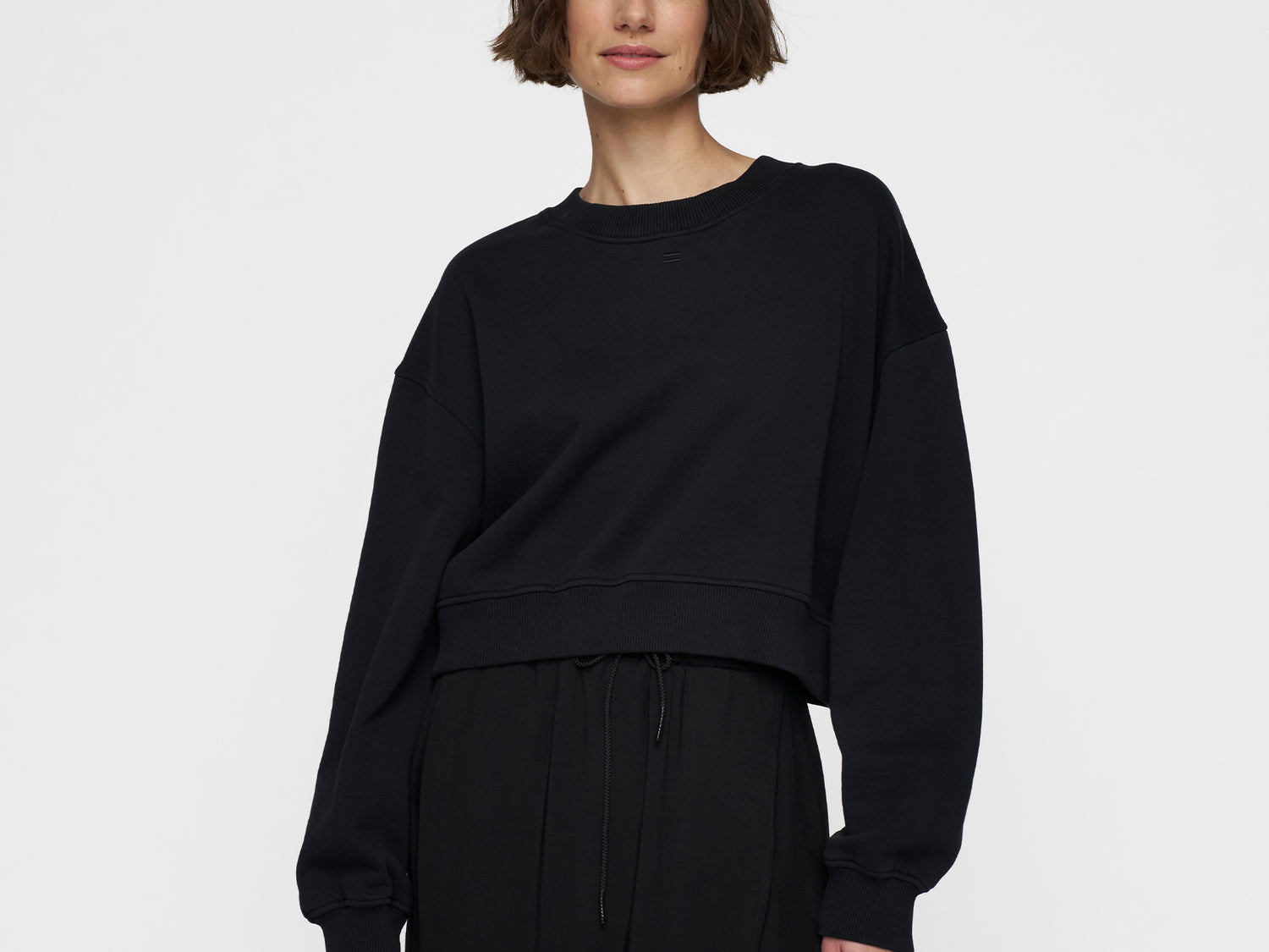 cropped sweater | black
