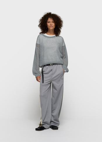 thin knit sweater | light graphite